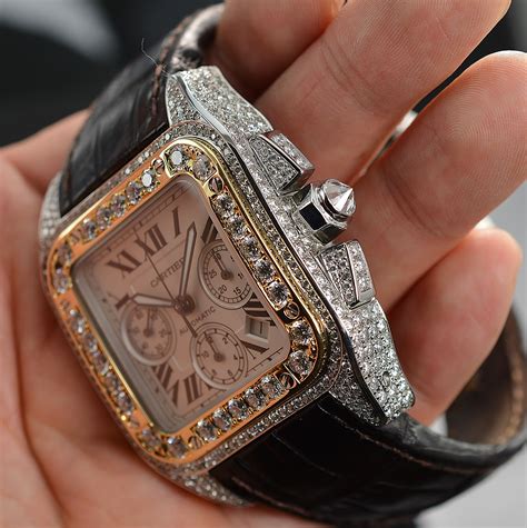 how much is a cartier watch with diamonds|cartier men's watch with diamonds.